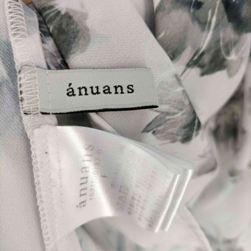 アニュアンス anuans ペイントフラワーギャザーブラウス レディース FREE