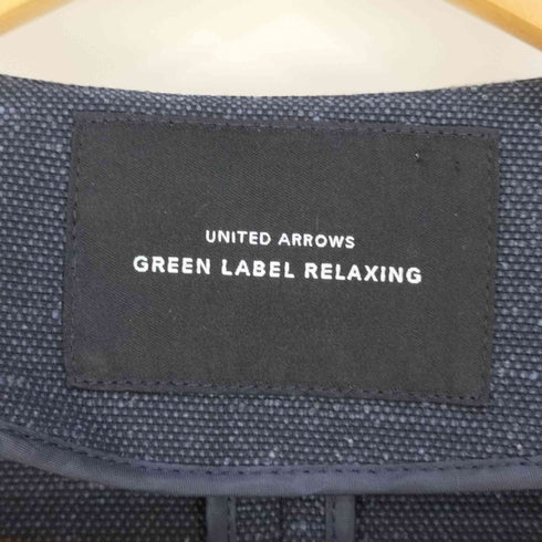 グリーンレーベルリラクシング GREEN LABEL RELAXING CR S/ネップ N/ラペル ジャケット レディース