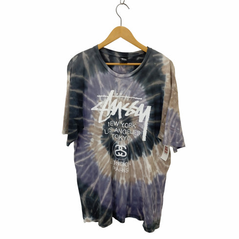 ステューシー Stussy タイダイ柄WORLD TOUR T SHIRT. メンズ XL