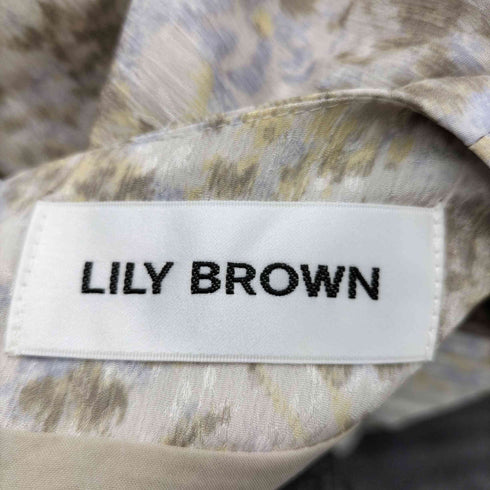 リリーブラウン Lily Brown ほぐしフラワーサテンプリーツワンピ レディース FREE