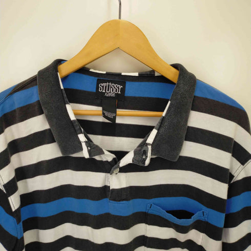 ステューシー Stussy マルチボーダーポロシャツ メンズ XL