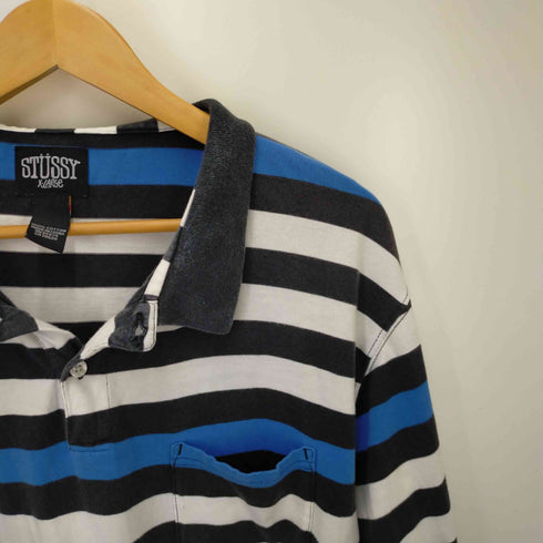 ステューシー Stussy マルチボーダーポロシャツ メンズ XL