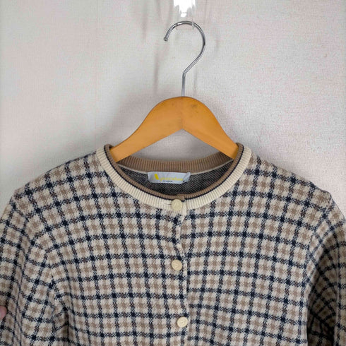 アクアスキュータム AQUASCUTUM チェック柄カーディガン レディース LL