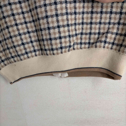 アクアスキュータム AQUASCUTUM チェック柄カーディガン レディース LL