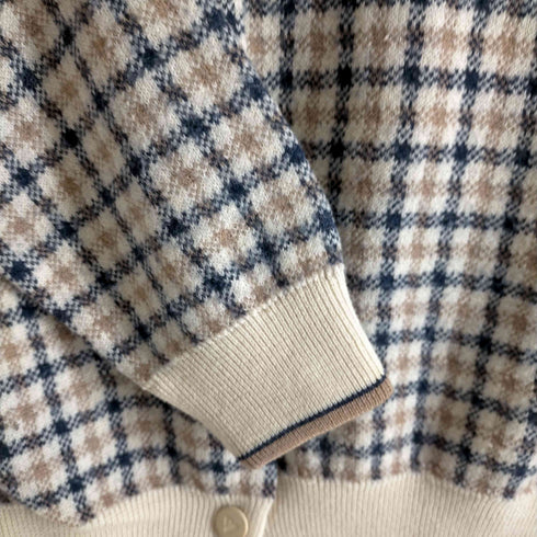 アクアスキュータム AQUASCUTUM チェック柄カーディガン レディース LL