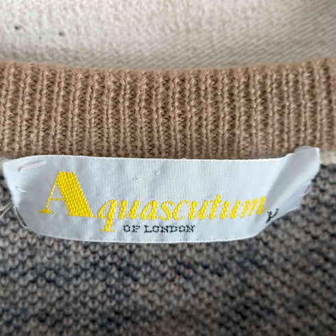 アクアスキュータム AQUASCUTUM チェック柄カーディガン レディース LL