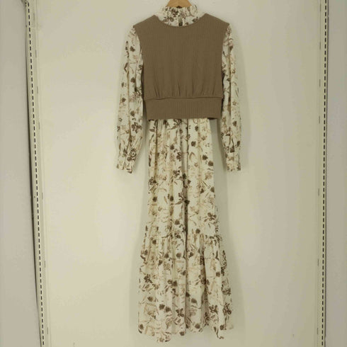 ダズリン dazzlin 22SS プリーツ スリーブ フレア ワンピース レディース FREE
