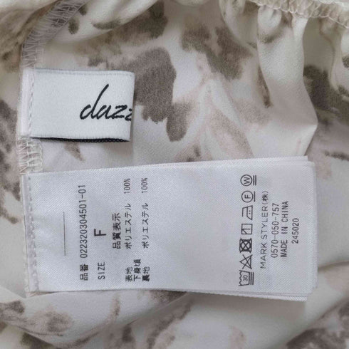 ダズリン dazzlin 22SS プリーツ スリーブ フレア ワンピース レディース FREE
