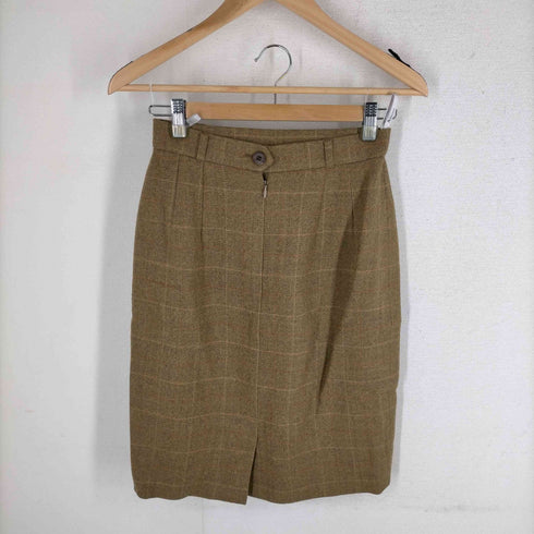 アクアスキュータム AQUASCUTUM チェック柄ウール2Bテーラードジャケット スカート レディース