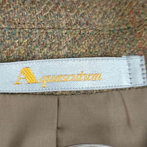 アクアスキュータム AQUASCUTUM チェック柄ウール2Bテーラードジャケット スカート レディース