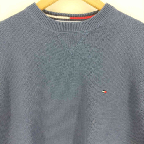 トミーヒルフィガー TOMMY HILFIGER ロゴ刺繍 クルーネックコットンニット メンズ import:S