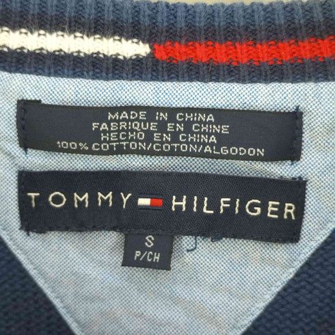 トミーヒルフィガー TOMMY HILFIGER ロゴ刺繍 クルーネックコットンニット メンズ import:S