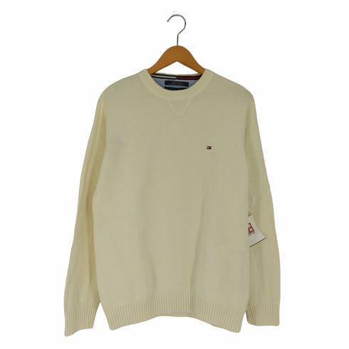 トミーヒルフィガー TOMMY HILFIGER ロゴ刺繍 クルーネックコットンニット メンズ import:S