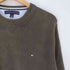 トミーヒルフィガー TOMMY HILFIGER ロゴ刺繍 クルーネックコットンニット メンズ import:M