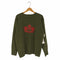 トミーヒルフィガー TOMMY HILFIGER フロント刺繍 リネンコットン クルーネックニット メンズ import:M