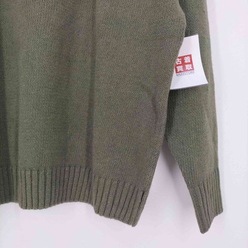 トミーヒルフィガー TOMMY HILFIGER フロント刺繍 リネンコットン クルーネックニット メンズ import:M