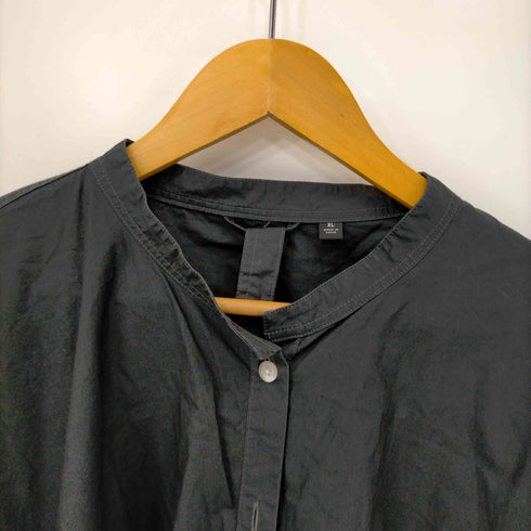ユニクロ UNIQLO 7分袖 スタンドカラーシャツワンピース レディース JPN:XL