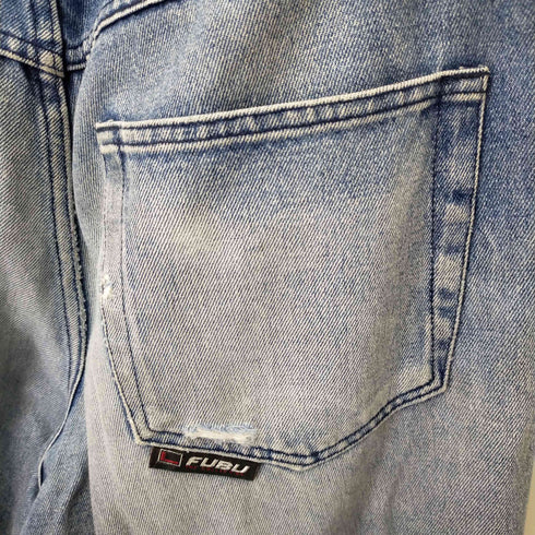 フブ FUBU ダメージワイドデニム メンズ W36/L34