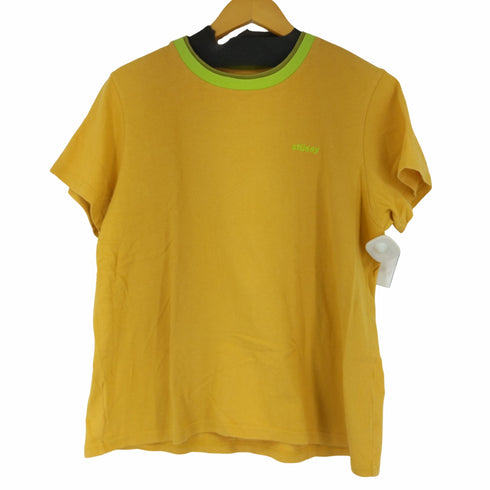 ステューシー Stussy フロントロゴ刺繍 リンガーTシャツ レディース JPN:M