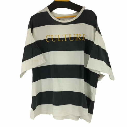 フロント刺繍 ボーダーTシャツ CULTURE メンズ import:XL