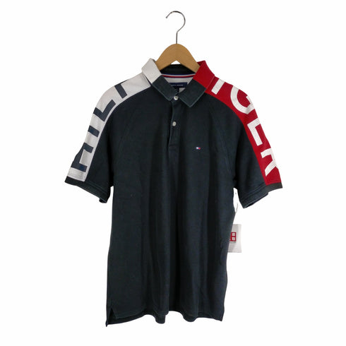 トミーヒルフィガー TOMMY HILFIGER ラインデザインスリーブポロシャツ メンズ JPN:L