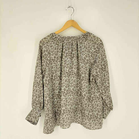 ユナイテッドアローズグリーンレーベルリラクシング UNITED ARROWS green label relaxing FM レオパード プリント ブラウス レディース