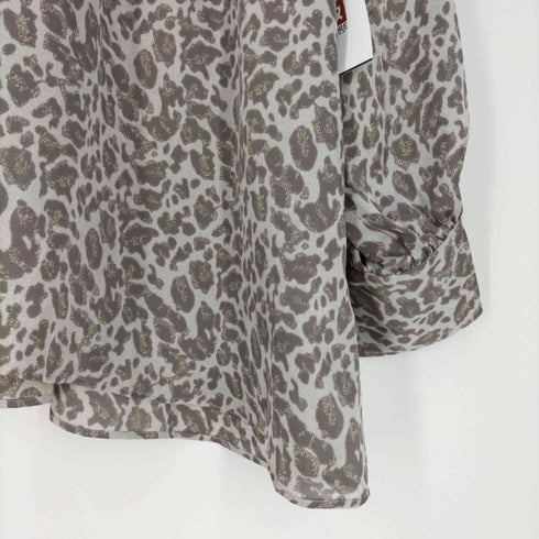 ユナイテッドアローズグリーンレーベルリラクシング UNITED ARROWS green label relaxing FM レオパード プリント ブラウス レディース