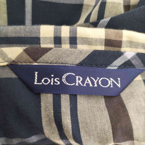ロイスクレヨン Lois CRAYON マリンボタン セーラーカラーチェックワンピース レディース JPN:M