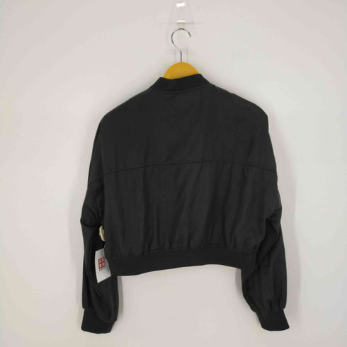 ザラ ZARA サテン調クロップドブルゾン レディース import:L