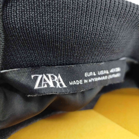 ザラ ZARA サテン調クロップドブルゾン レディース import:L