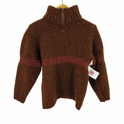 HIGHLAND CRAFT イギリス製 ネップハーフジップニット メンズ import:M