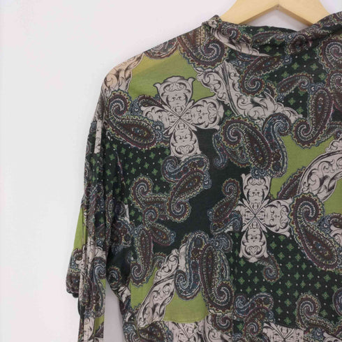 アクアスキュータム AQUASCUTUM ペイズリー クレイジーパターン モックネック L/S ワンピース レディース