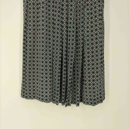 アクアスキュータム AQUASCUTUM 総柄 肩ボタン L/S ロング ワンピース レディース