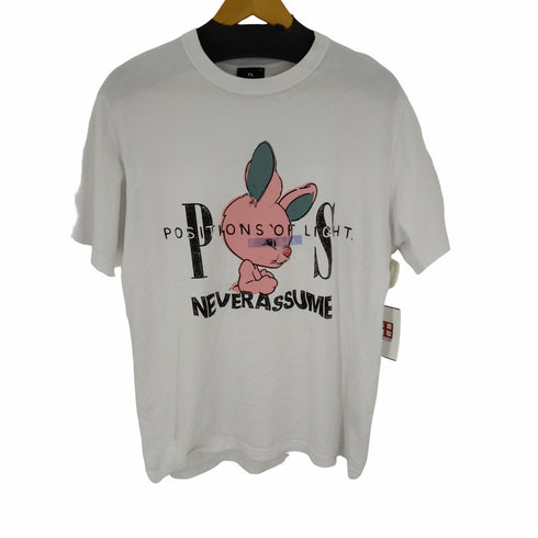 ピーエスポールスミス PS Paul Smith Never Assume Rabbit プリントオーガニックコットンTシャツ メンズ JPN:XL