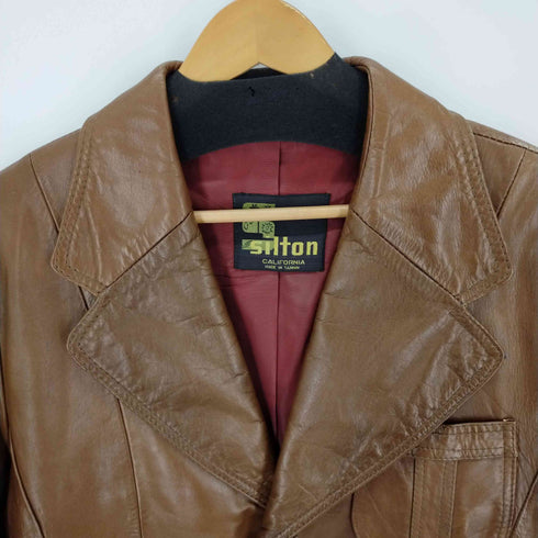 SILTON 本革レザーコート メンズ 40