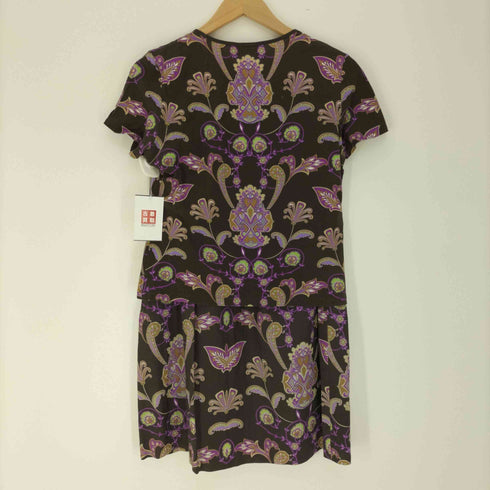 アクアスキュータム AQUASCUTUM ペイズリー柄 S/S Tシャツ フレアスカート セットアップ レディース 10