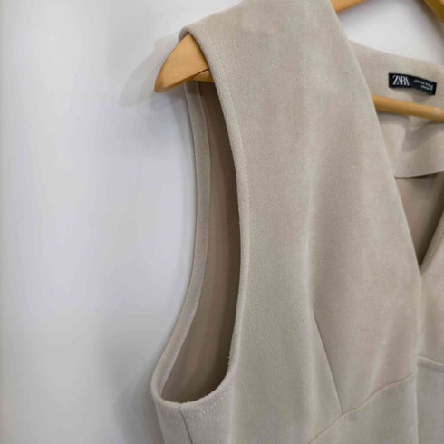 ザラ ZARA フェイクスエードジャンパースカート レディース import:M