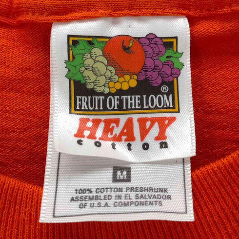 フルーツオブザルーム FRUIT OF THE LOOM 90-00S HEAVY COTTON バックプリント クルーナック半袖Tシャツ メンズ import:M