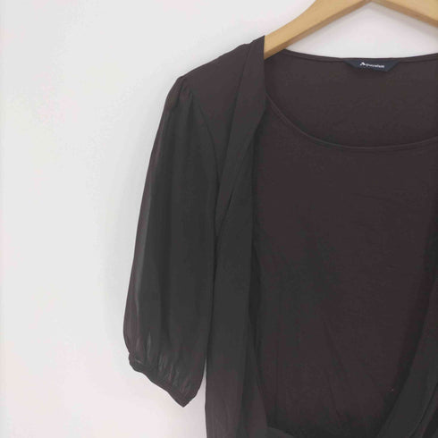 アクアスキュータム AQUASCUTUM 袖切替 アシンメトリー S/S コットン Tシャツ レディース