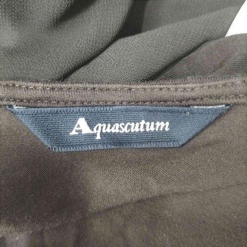 アクアスキュータム AQUASCUTUM 袖切替 アシンメトリー S/S コットン Tシャツ レディース