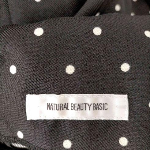 ナチュラルビューティーベーシック NATURAL BEAUTY BASIC フロントスリッドドットワンピース レディース JPN:M