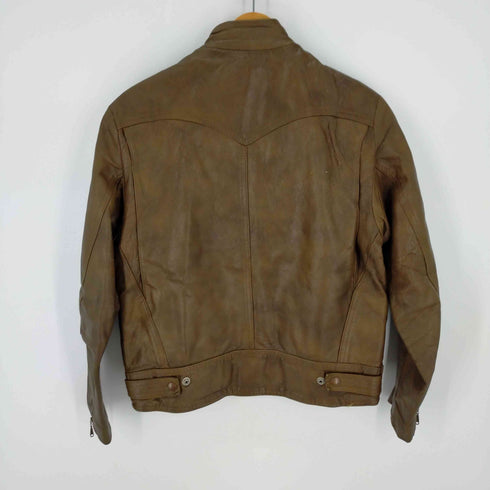 KAWASAKI CYCLEWEAR USA製 SCOVILLジップ 裏地キルティングライダースジャケット メンズ