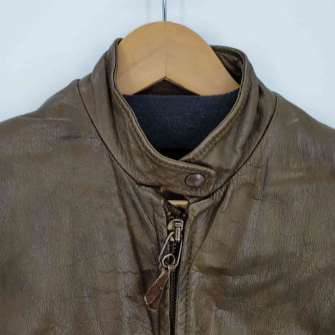 KAWASAKI CYCLEWEAR USA製 SCOVILLジップ 裏地キルティングライダースジャケット メンズ