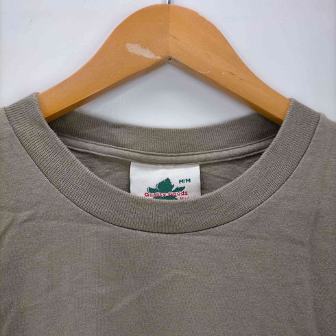 QUALITY GOODS 90S CANADA製 刺繍ロゴ クルーナック 半袖Tシャツ メンズ