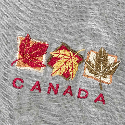QUALITY GOODS 90S CANADA製 刺繍ロゴ クルーナック 半袖Tシャツ メンズ