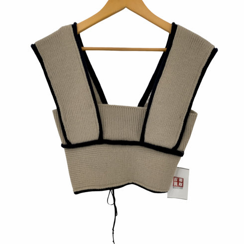 タン TAN 17AW トリミングキャミソールニットビスチェ レディース FREE