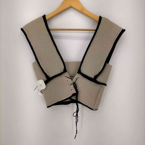 タン TAN 17AW トリミングキャミソールニットビスチェ レディース FREE