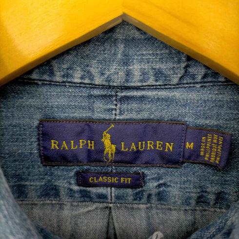 ラルフローレン RALPH LAUREN CLASSIC FIT ポニー刺繍 デニムシャツ メンズ JPN:M