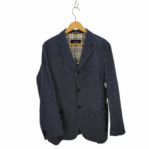バーバリーブラックレーベル BURBERRY BLACK LABEL ヒッコリー柄デニムジャケット メンズ L