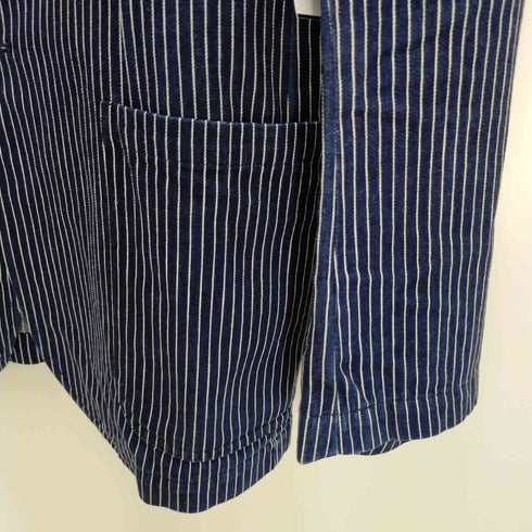バーバリーブラックレーベル BURBERRY BLACK LABEL ヒッコリー柄デニムジャケット メンズ L